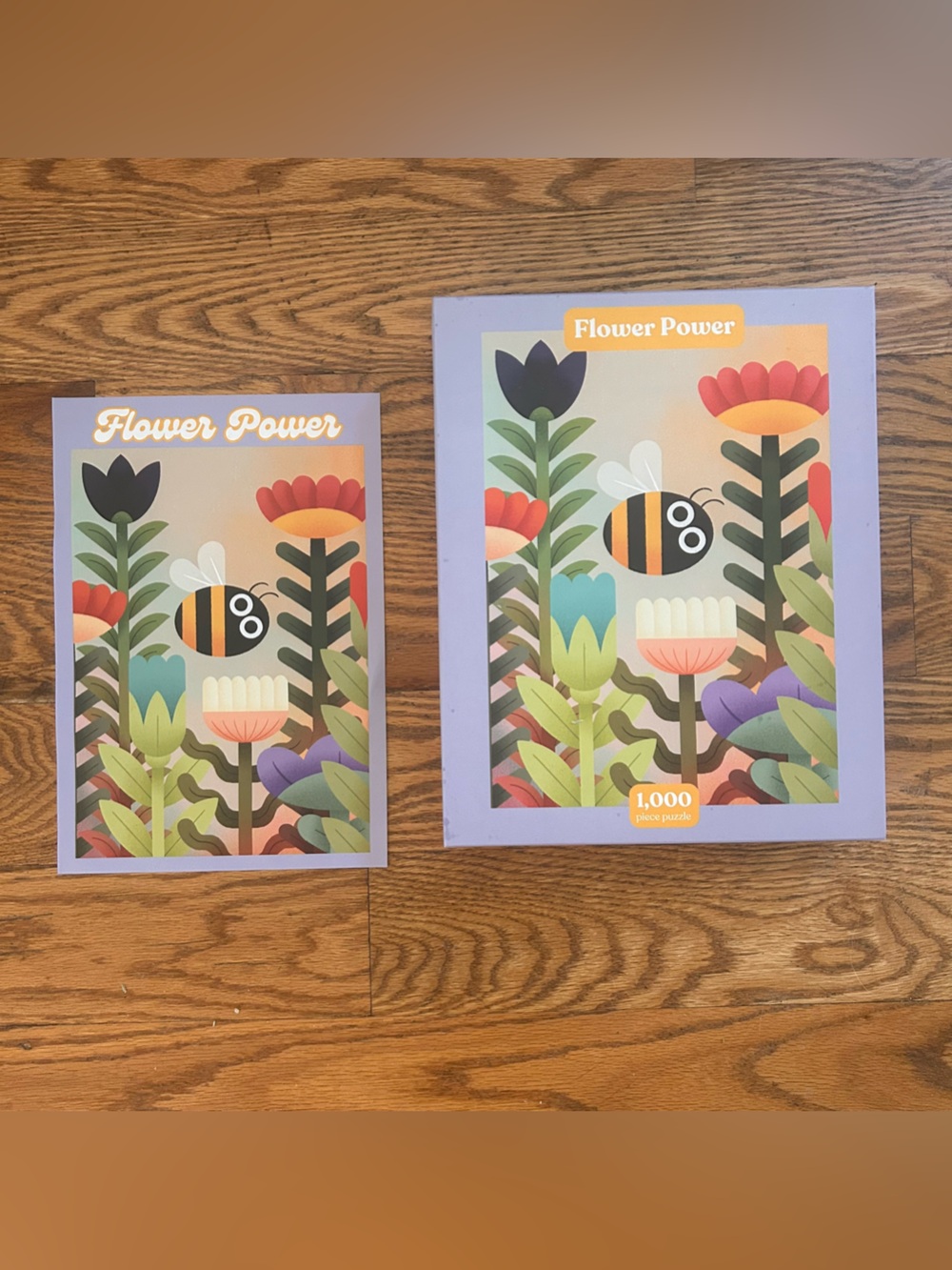 Colorful Bee & Floral Puzzle 1,000 piece - Picture 3 of 4
